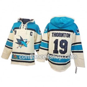Adidas Maillot de Hockey San Jose Sharks Joe Thornton 19 Cream Sawyer Chandails à capuchon - Homme